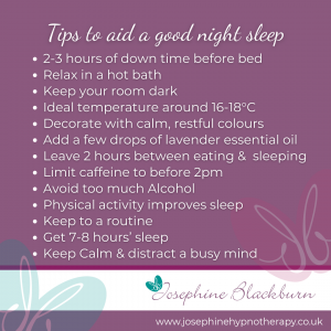 Tips to aid a good night sleep